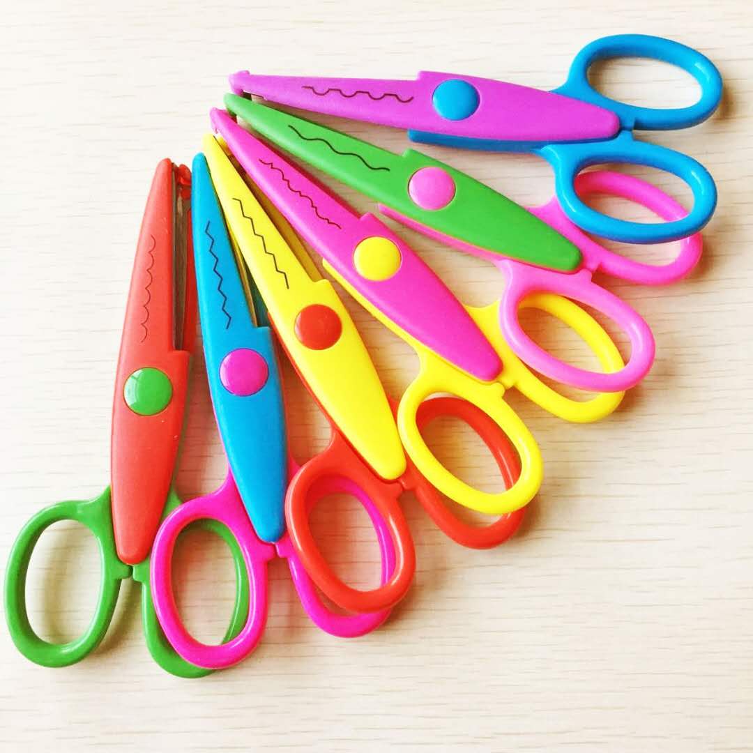 child safety plastic handmade diy photo album lace scissors for students 5 inch manufacturers wholesale