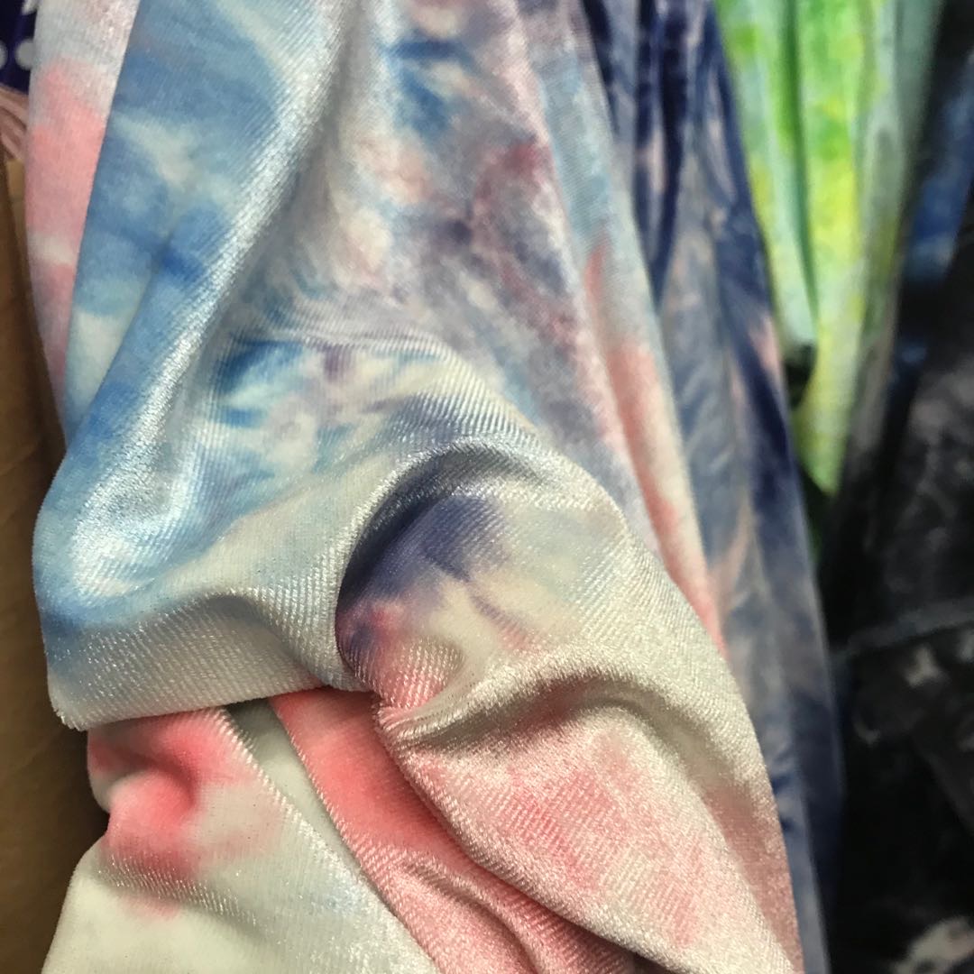Tie-Dye Korean Cashmere Four-Sided Stretch Clothing Headgear Toy Crafts