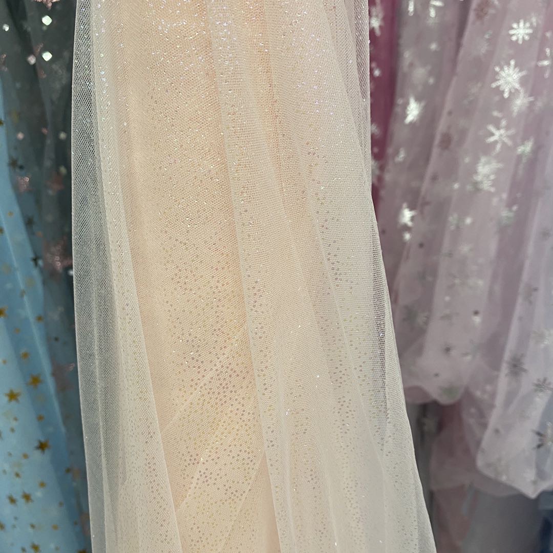 厂家直销涤纶30A、36A六角网眼布 网布 网纱 蓬蓬裙面料 印花布料细节图