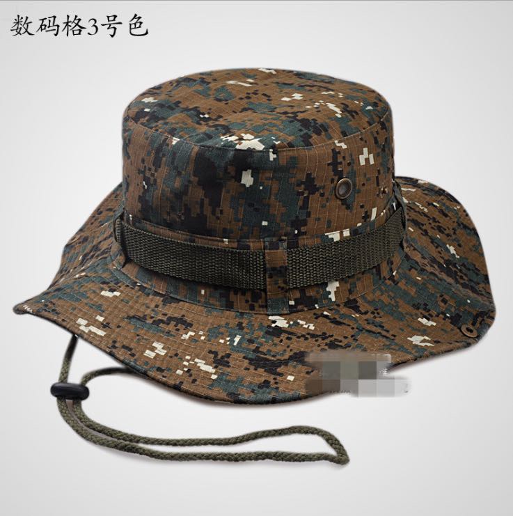丛林奔尼帽数码圆边帽渔夫帽批发户外迷彩帽驴友休闲登山帽子细节图