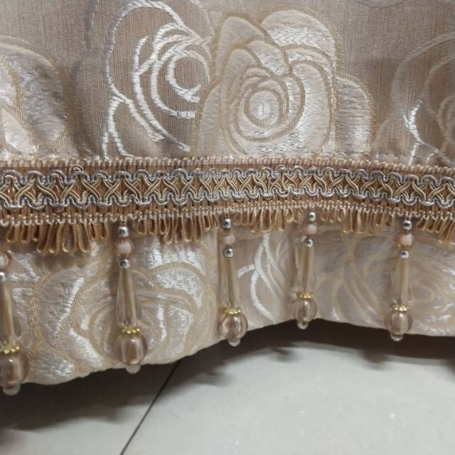 Bamboo-jointed linen embroidered blackout curtains Specification image