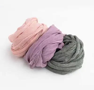 Solid Color Thin Candy Color Scarf With Wide Summer Cotton And Hemp Wind