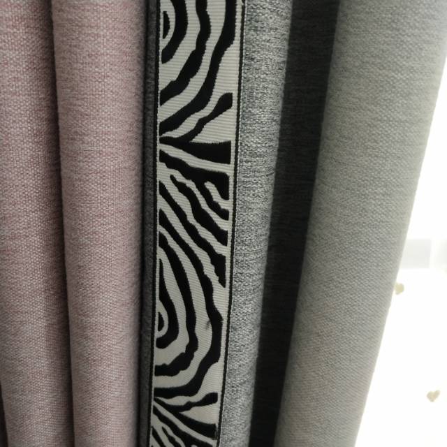 New factory direct sales available for retail and wholesale. Simple cotton and linen color spliced curtains for living rooms, bedrooms and dormitories details Picture