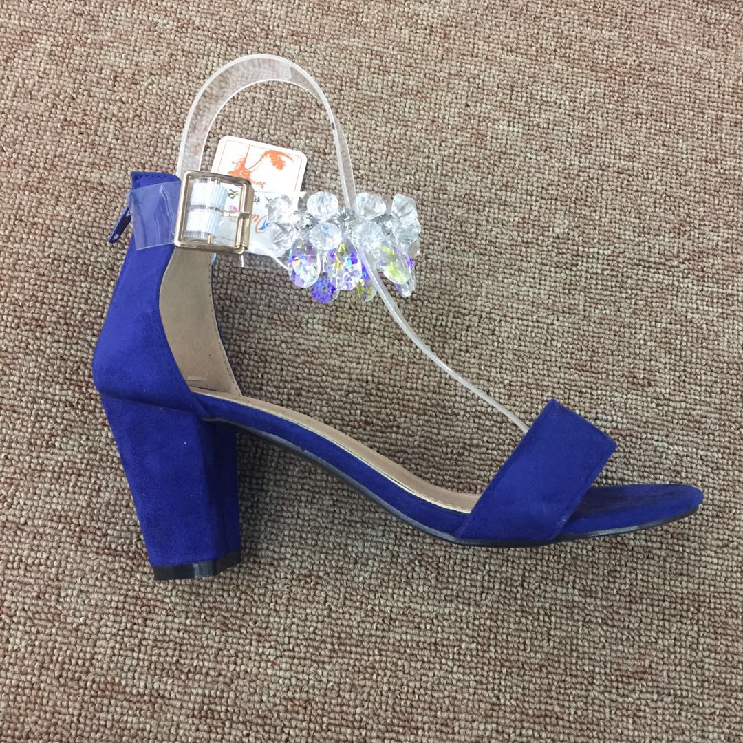 Women's sandals 2020 new style versatile student summer mid-heel fish-mouth shoes Women's thick-heel fashion women's shoes national trend details Picture