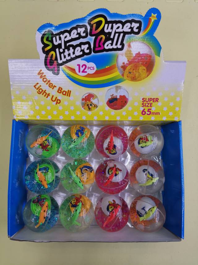 65MM cartoon fish flash bouncing crystal ball