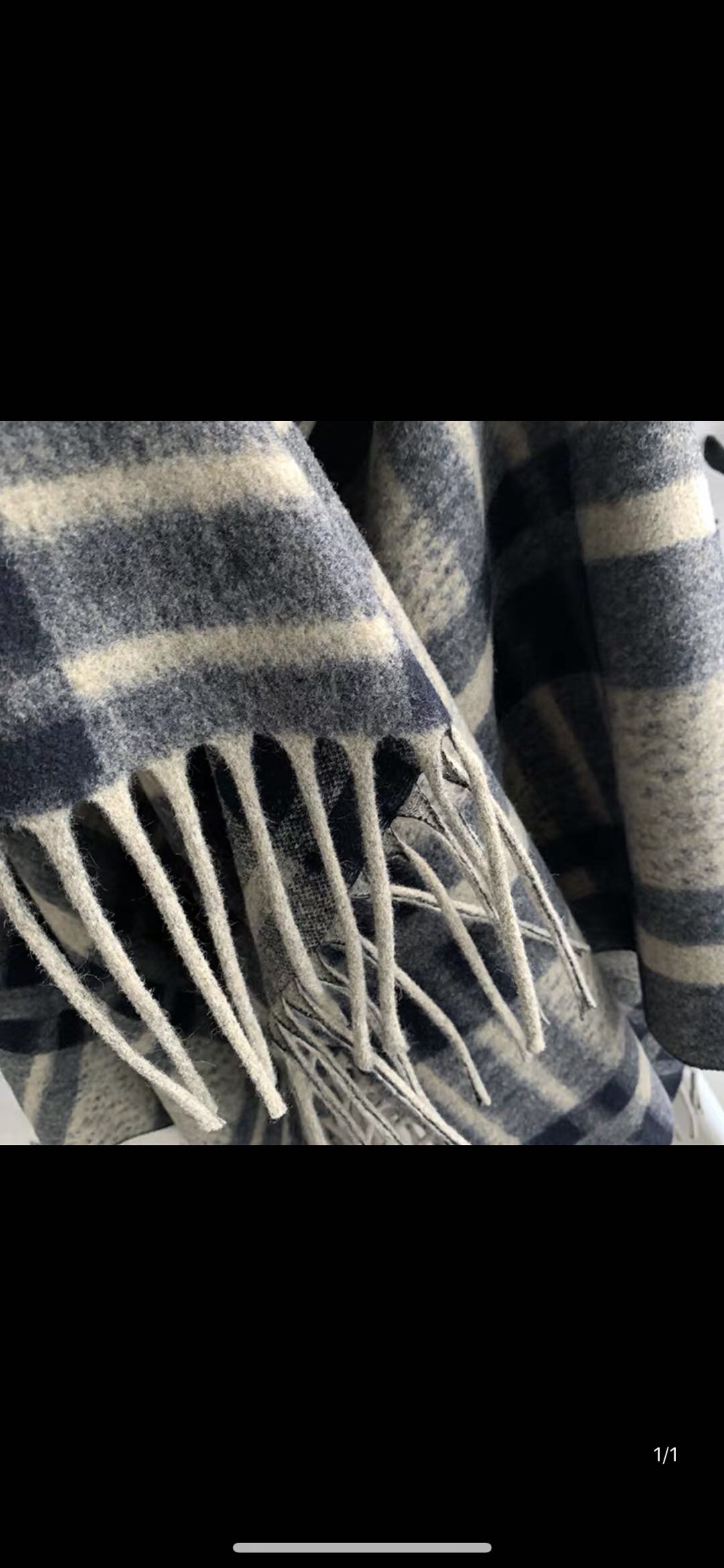 Ladies Fashion Trend Casual Everything With European And American Style Warm Split Plaid Fringe Shawl Scarf Specification drawing