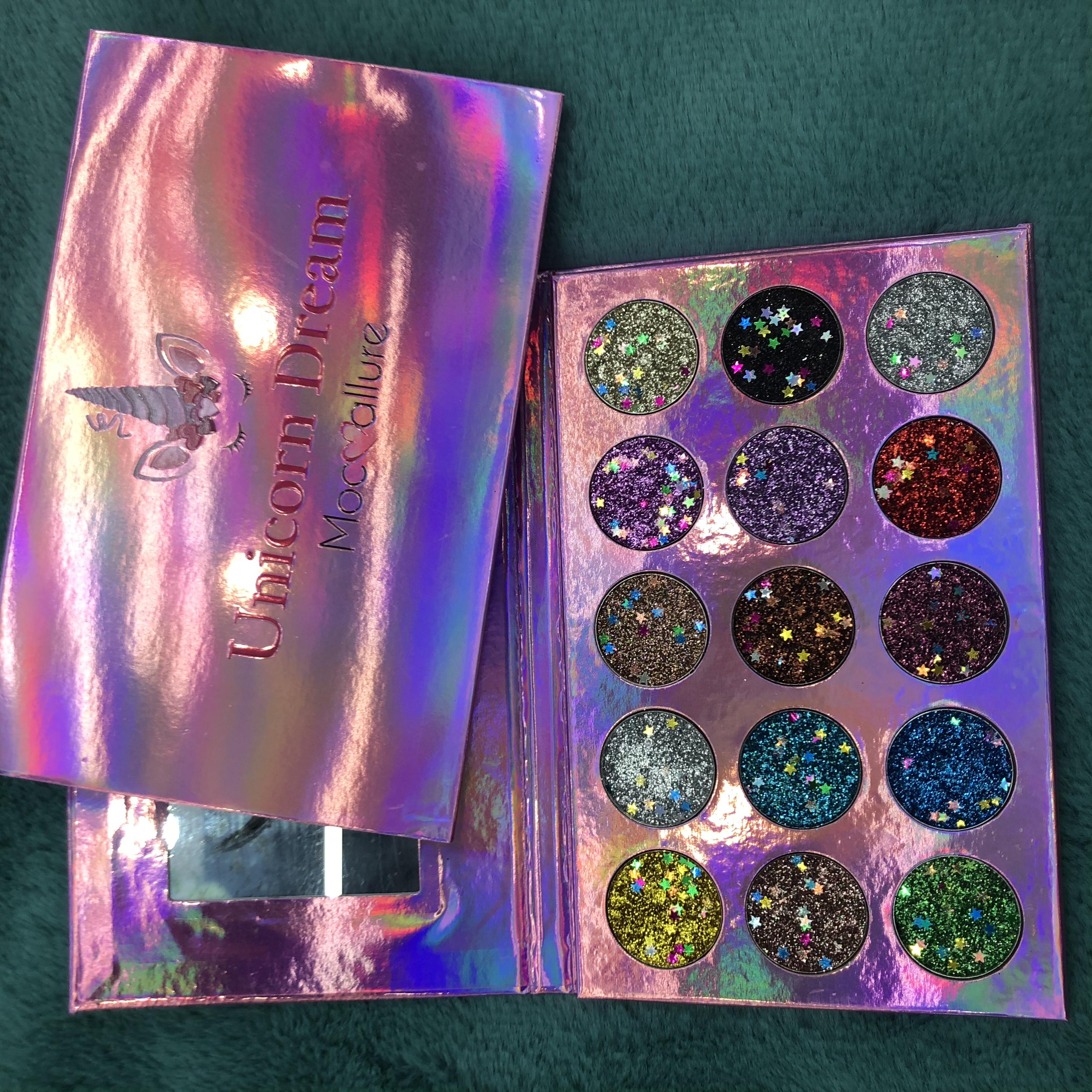 J011 Glitter Eyeshadow Multi-Color Eyeshadow Tray Eyeshadow Box Makeup Wholesale Specification drawing