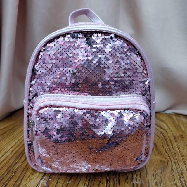 Pink Sequin Backpack For Kids