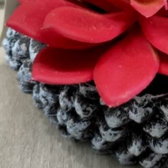 A large red lotus succulent artificial green plant potted desk decoration Specification image