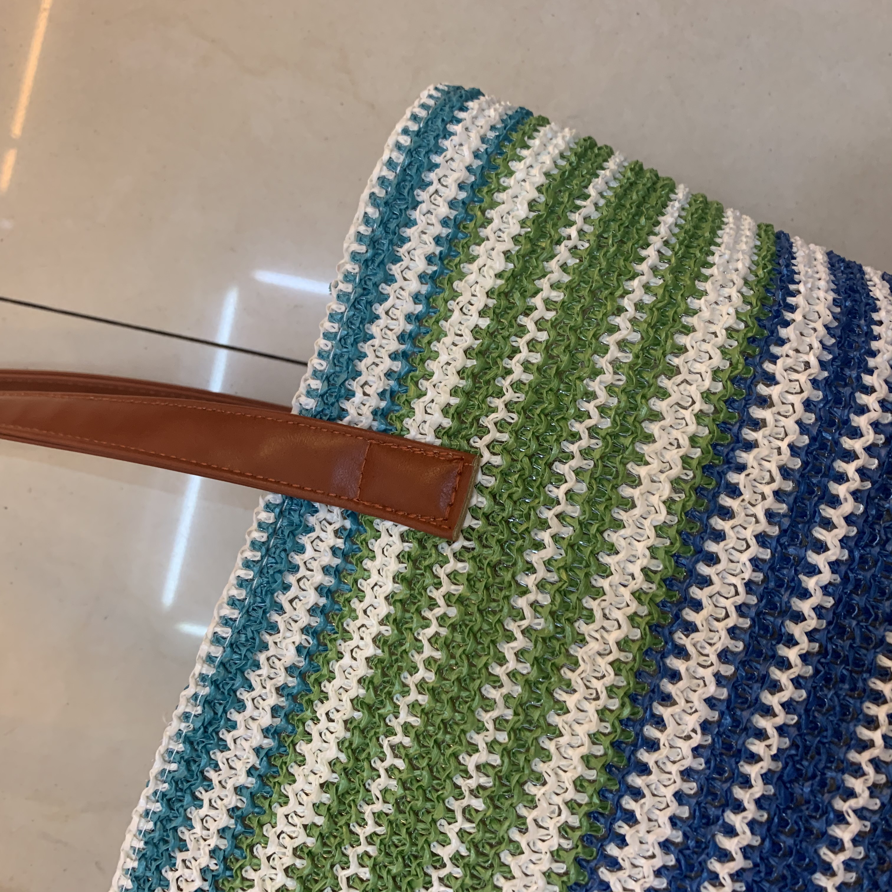 Beach Bag Youth Bag Carrying Cloth Bag Going Out Space Mommy Bag Straw Bag Female Hook Hook New Canvas Bag details Picture