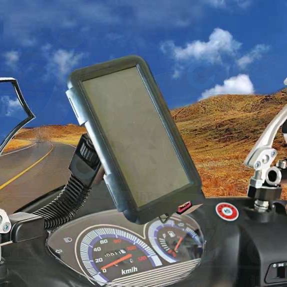 防水可触屏可充电摩托车自行车手机支架细节图