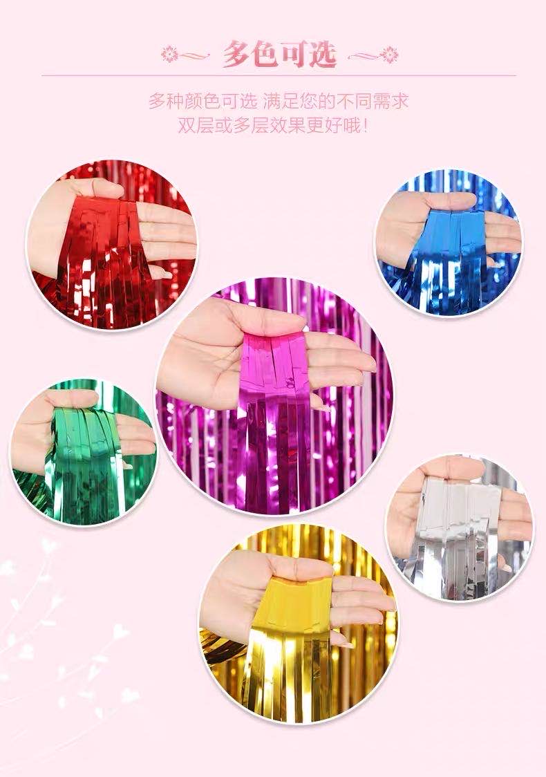 The wedding room is decorated with colorful ribbons, the classroom with woolen ribbons, the kindergarten is decorated on Children's Day with ribbons and streamers, and there are New Year's Day and Christmas parties details Picture