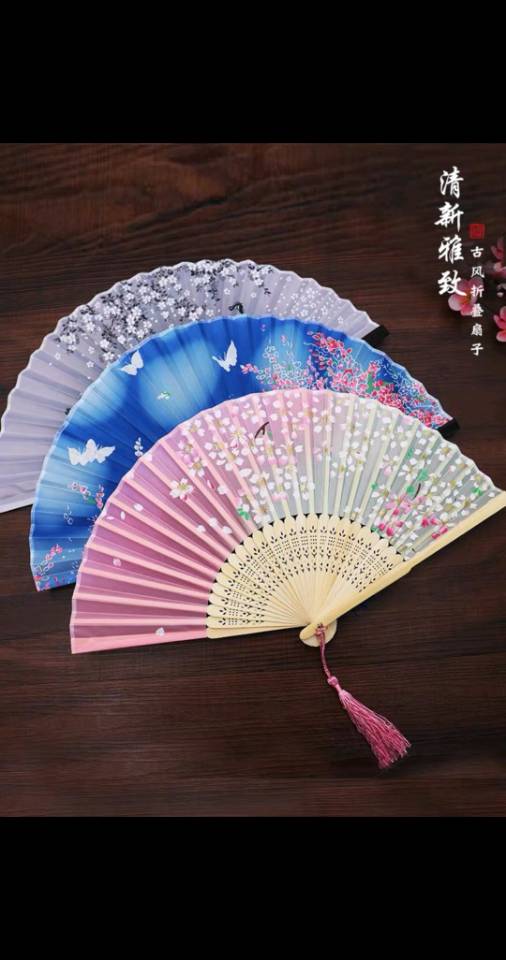 扇子折扇中国风女式古风流苏夏季随身古典古装古汉服折叠小竹编扇细节图