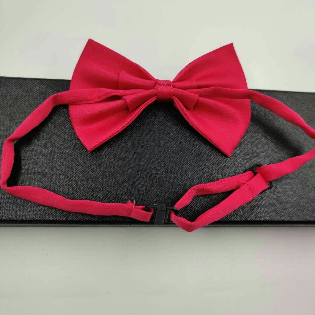 厂家红色小领带直销新品领结领带男士领结涤纶 学生领结详情图2