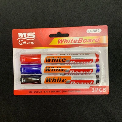 3 Sets Of Office Supplies Whiteboard Pen Water-Borne Environmental Friendly Color Red Blue Black Whiteboard Pen Student Stationery