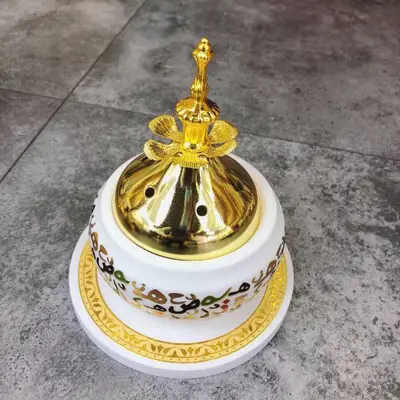 European Creative Aromatherapy Stove Ceramic With Copper Aromatherapy Stove Interior Decoration Sandalwood Stove Household Bedroom Living Room Decoration