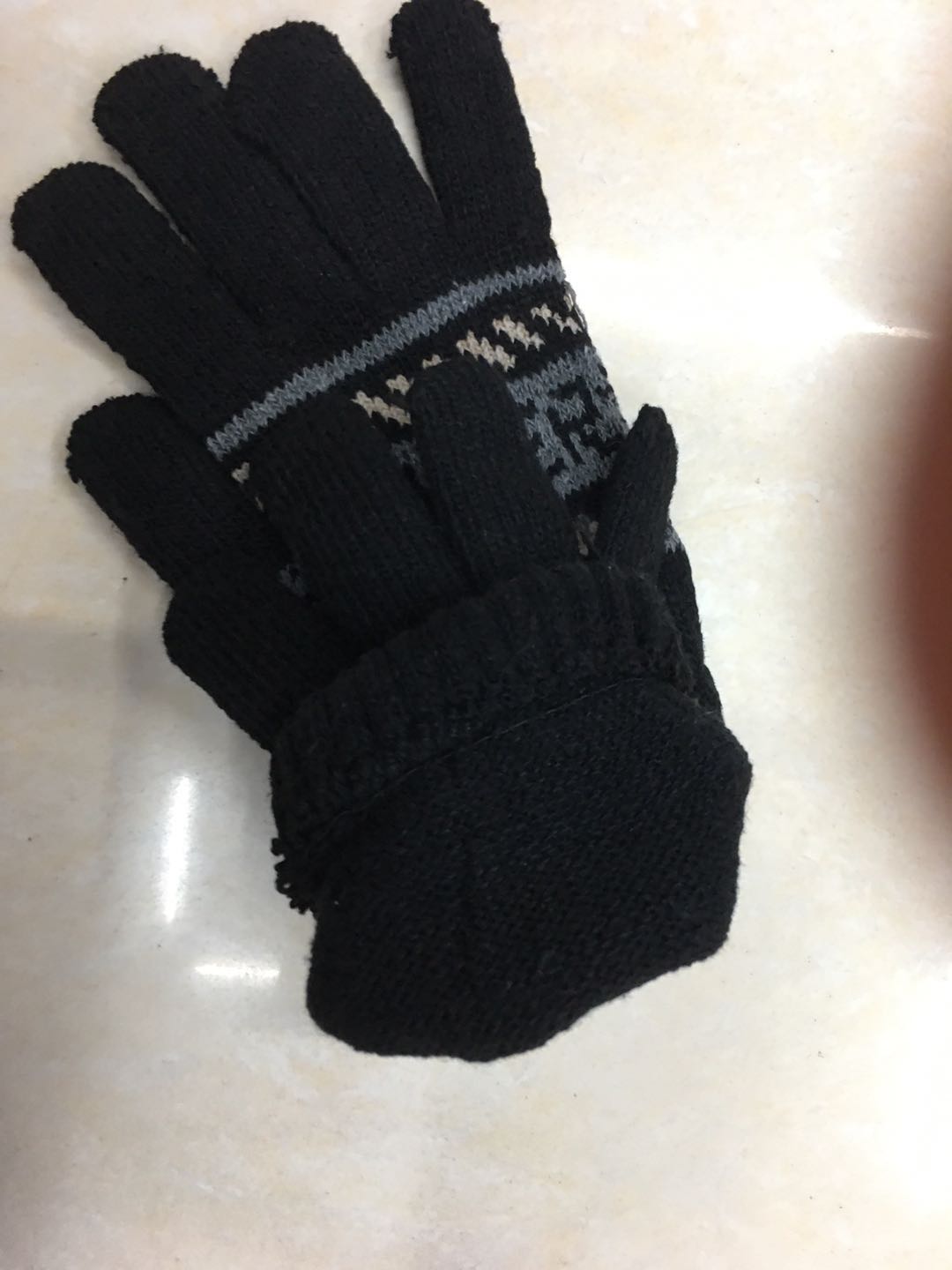 手套冬季保暖 触摸屏手套 地摊针织手套低价批发2元超市供应细节图