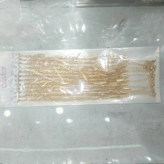 水钻挂片片脚链