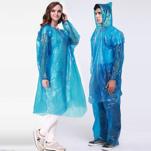 一次性雨衣雨裤分体加厚成人徒步透明儿童便携式防护雨披详情图3