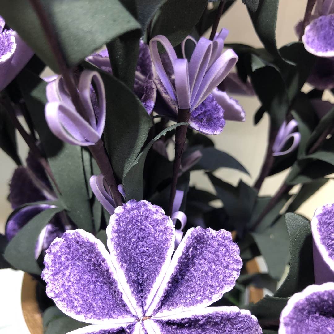 Factory Direct Fabric Crown Iris Pot Manual Living Room Home Table Decoration Flower Simulation Flower Fake Flower Specification drawing