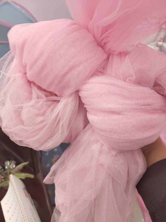 Pink Fringe Peaked Dome Tent Mosquito Net Round Tent Specification drawing