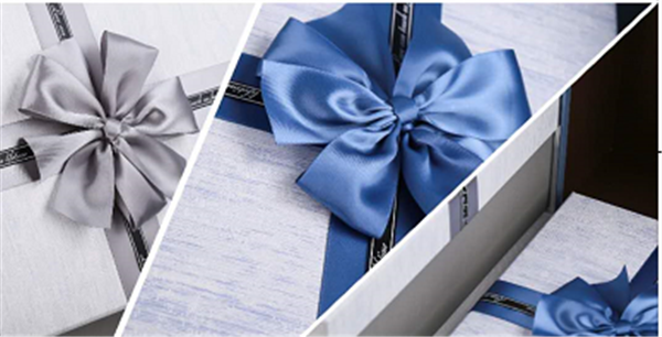 Tianxiang Craft Gift Box, creative gifts, high-end wallpaper, rectangular five-piece set, ribbon bow gift box, packaging box, paper box Specification drawing