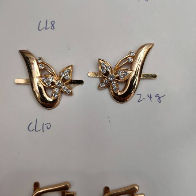 Metal Clasp Removable Fashion Women's Shoes Decorative Fashion Clasp Rhinestones Floral Women's Shoes Accessories details Picture