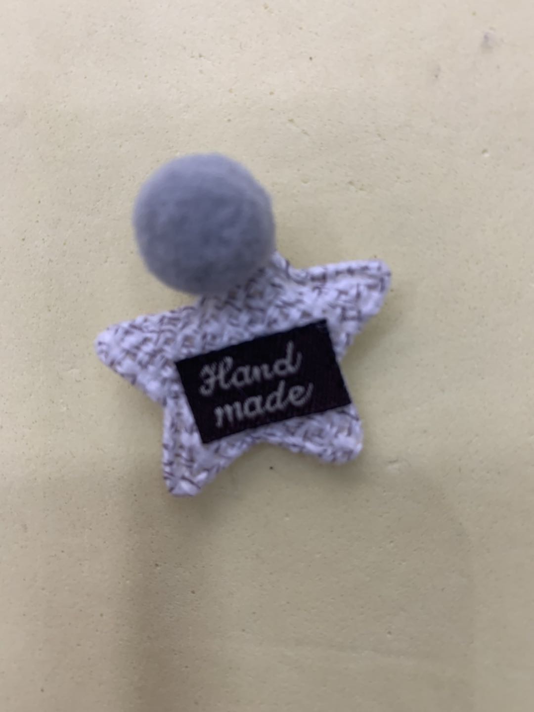 无纺布带毛球五角星发饰服饰配件工艺装饰配件