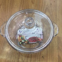 BJ118-1 钢化煲玻璃透明微波炉强化碗带盖醉蟹虾缸汤碗家用耐热双耳碗