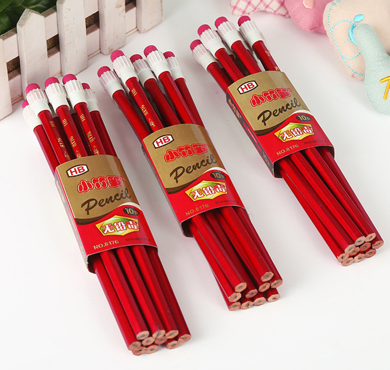 New 10 Waist Seal Flash Paint Big Leather Classic Wooden Pencil With Rubber Easy Roll Manufacturers Direct Sales full figure