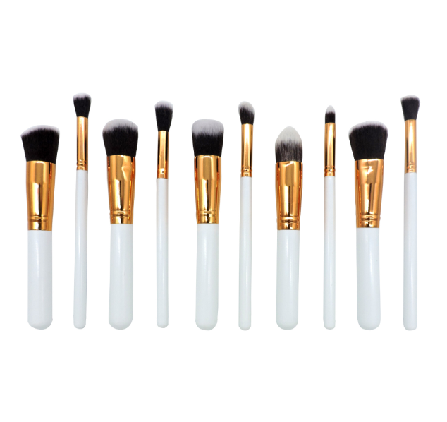 Cash on delivery: 10 sets of 5 large and 5 small makeup brushes, portable beauty tools
