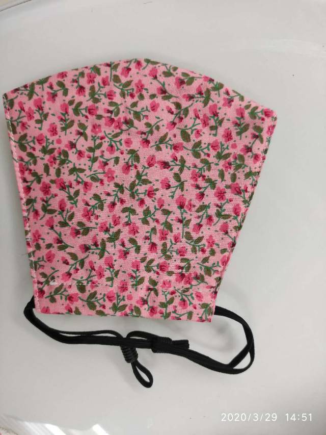 立体口罩女时尚韩版冬季骑行保暖防尘透气易呼吸冬天防寒加厚纯棉碎花可调节【外贸专供】图