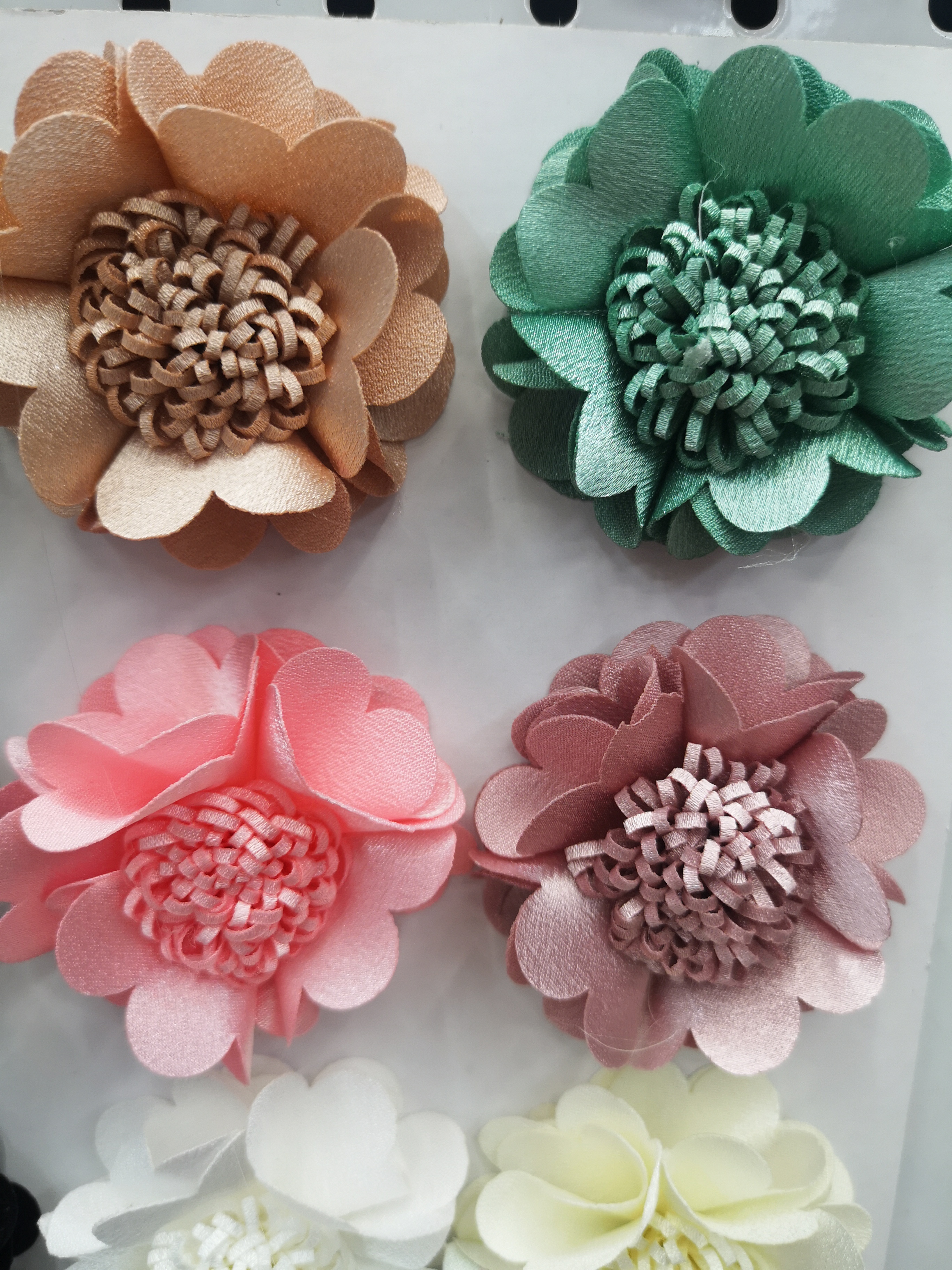 Elegant Three-Dimensional Lace Silk Rose Korean Handmade Flower Corsage Head Fabric Brooch details Picture