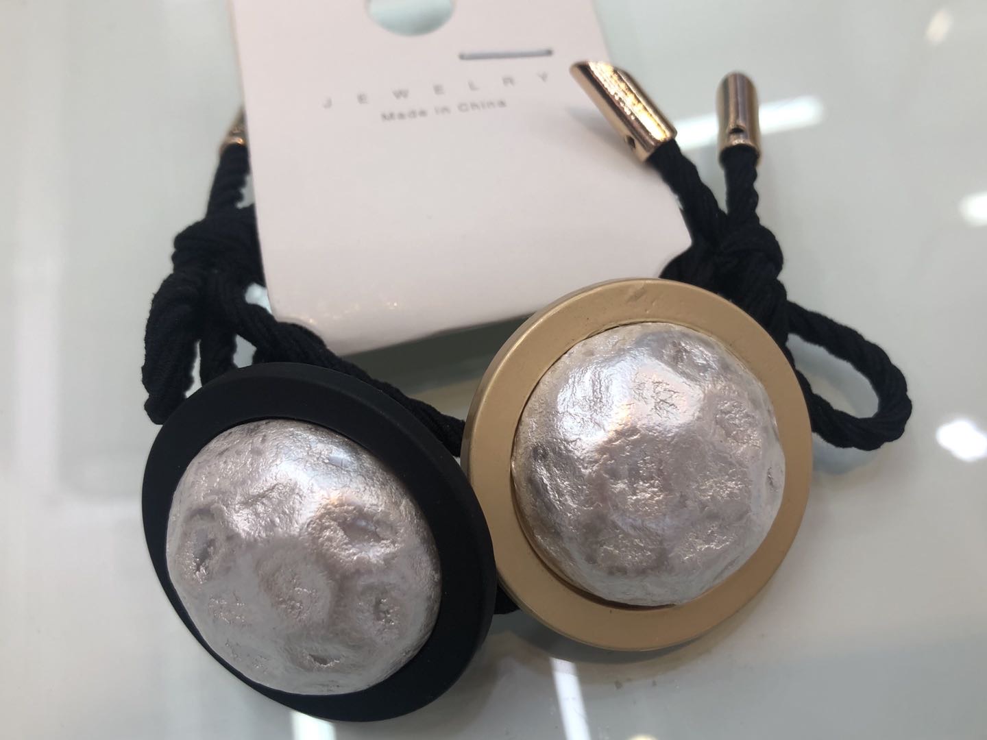 韩国东大门圆形扭曲合金哑金撞色耳钉复古个性气质百搭安娜发圈