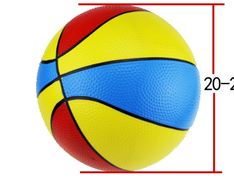 儿童充气玩具 8.5寸彩绘篮球儿童拍拍3色球地摊热卖产品图