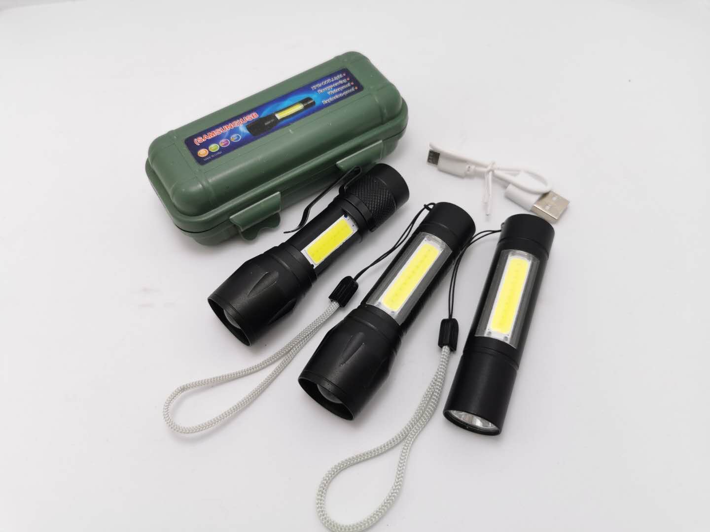 微型强光手电筒小便携充电远射超亮家用户外迷你小型USB充电盒装511强光产品图