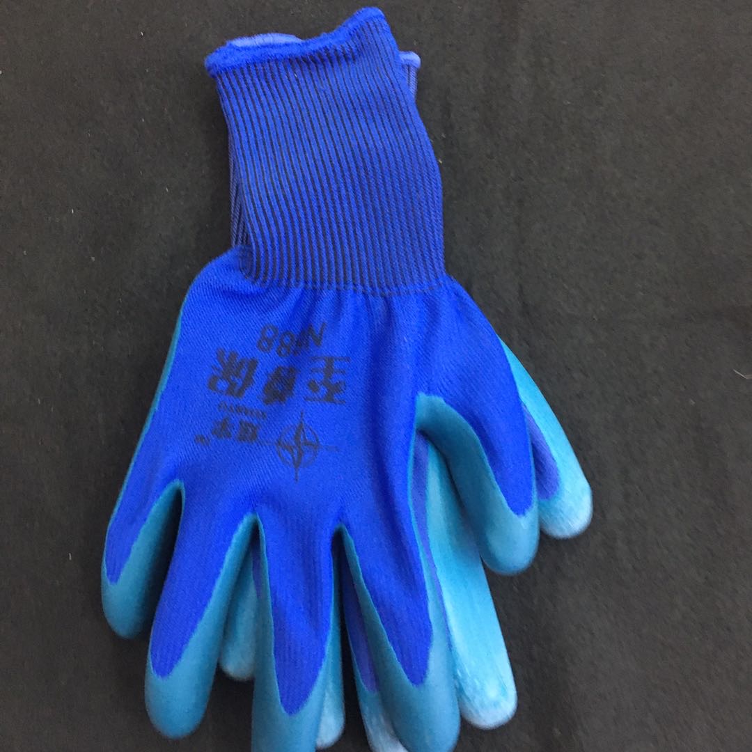 手套劳保浸胶耐磨 工作防水防滑 塑胶橡胶工业带胶胶皮手套