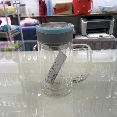 Tianxi double glass office glass home drinking cup male large capacity tea cup filter cup with lid thumbnail