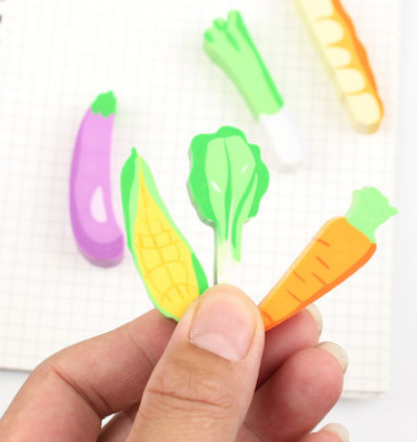 Carrot eraser, children's eraser, cute cartoon creativity, vegetable, eggplant, corn eraser, primary school stationery details Picture