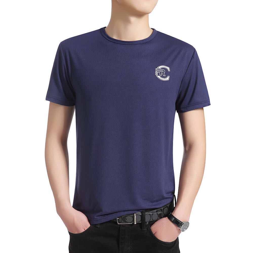 Explosive Men's Short-Sleeved Summer Sports Crew Neck Fashion Undershirt Undershirt details Picture