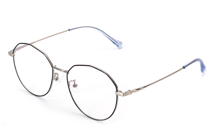 Full-frame irregular polygonal spectacle frame, retro spectacle frame