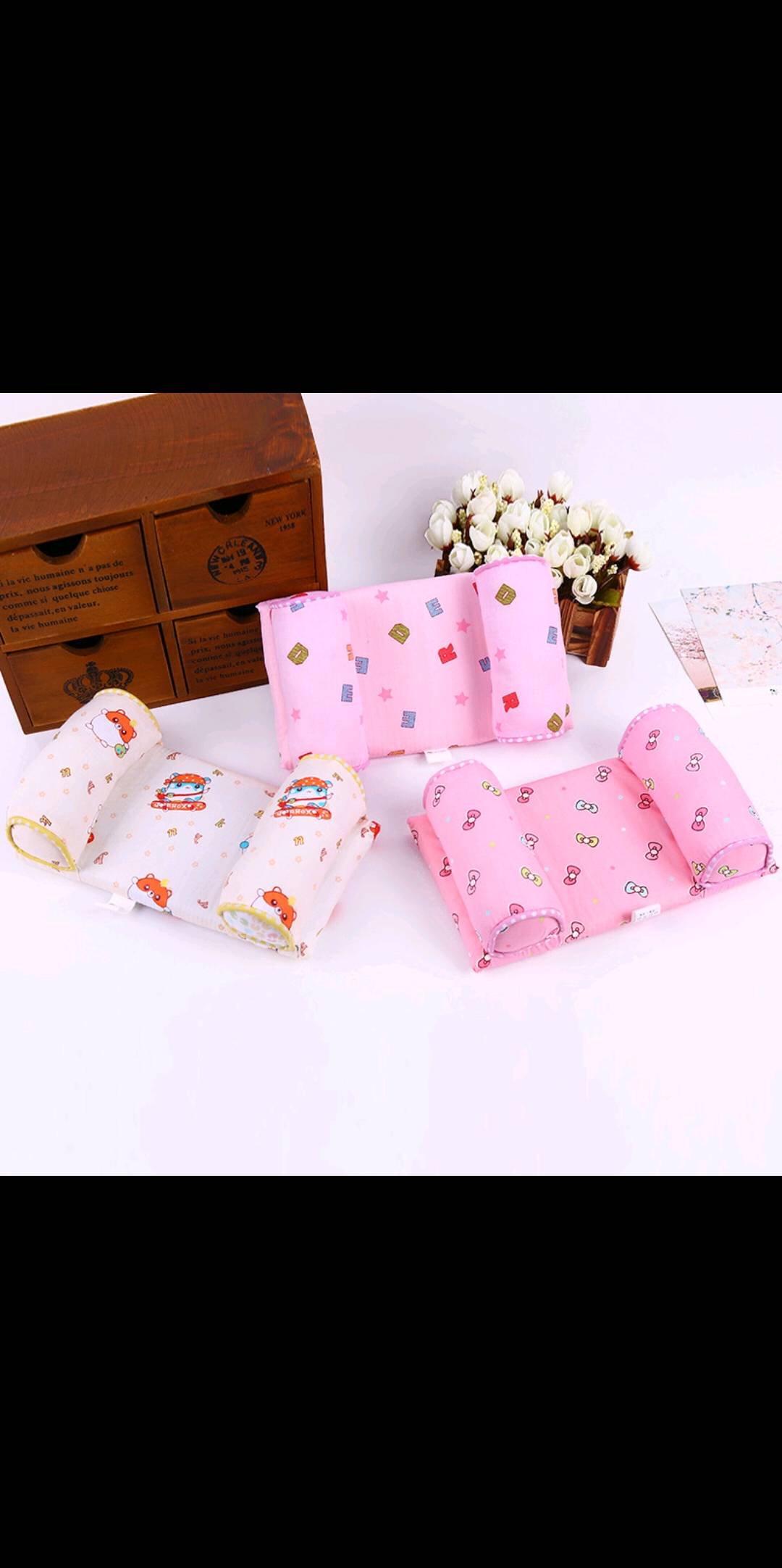 星韵宝防偏头可调节枕卡通枕儿童定型枕头全棉宝宝枕头防偏头定型产品图