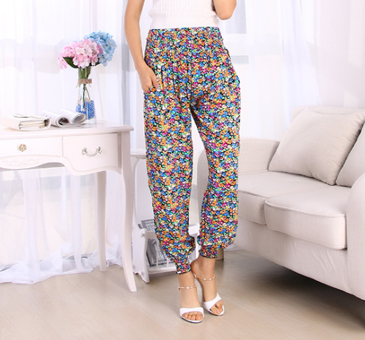 2020新款阔腿花裤不起球直筒裤批发零售