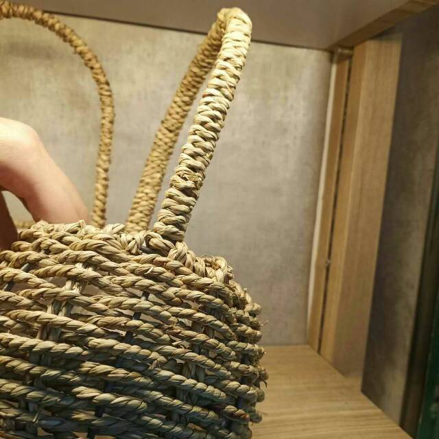 Qingling Craft Straw Weaving decorative flower baskets, wedding candy shops, figurines, gifts, home decoration Specification image