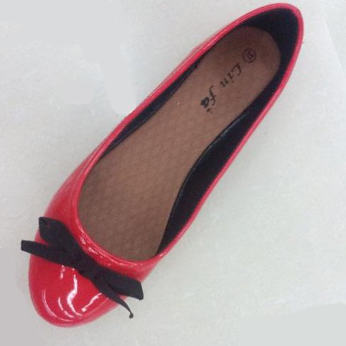 European And American Style Slippers Women Wear Women's Beach Shoes Korean Version Round Head Bow Shallow Mouth Patent Leather Flat Flat Flat Cover Shoes details Picture
