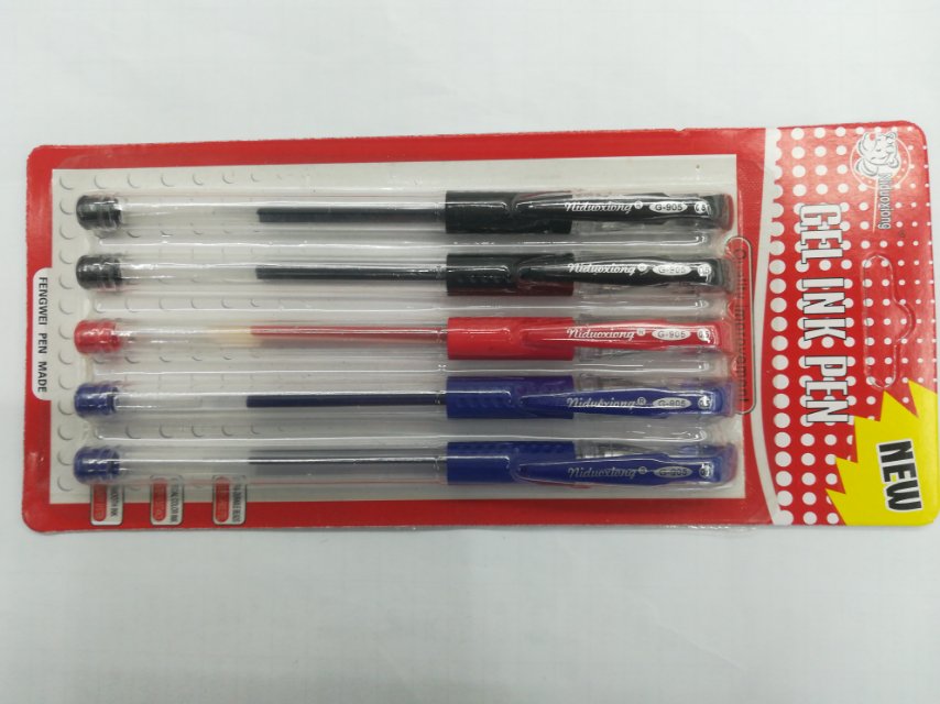 Niduoxiong brand 5-pack signature pens, gel pens and student pens