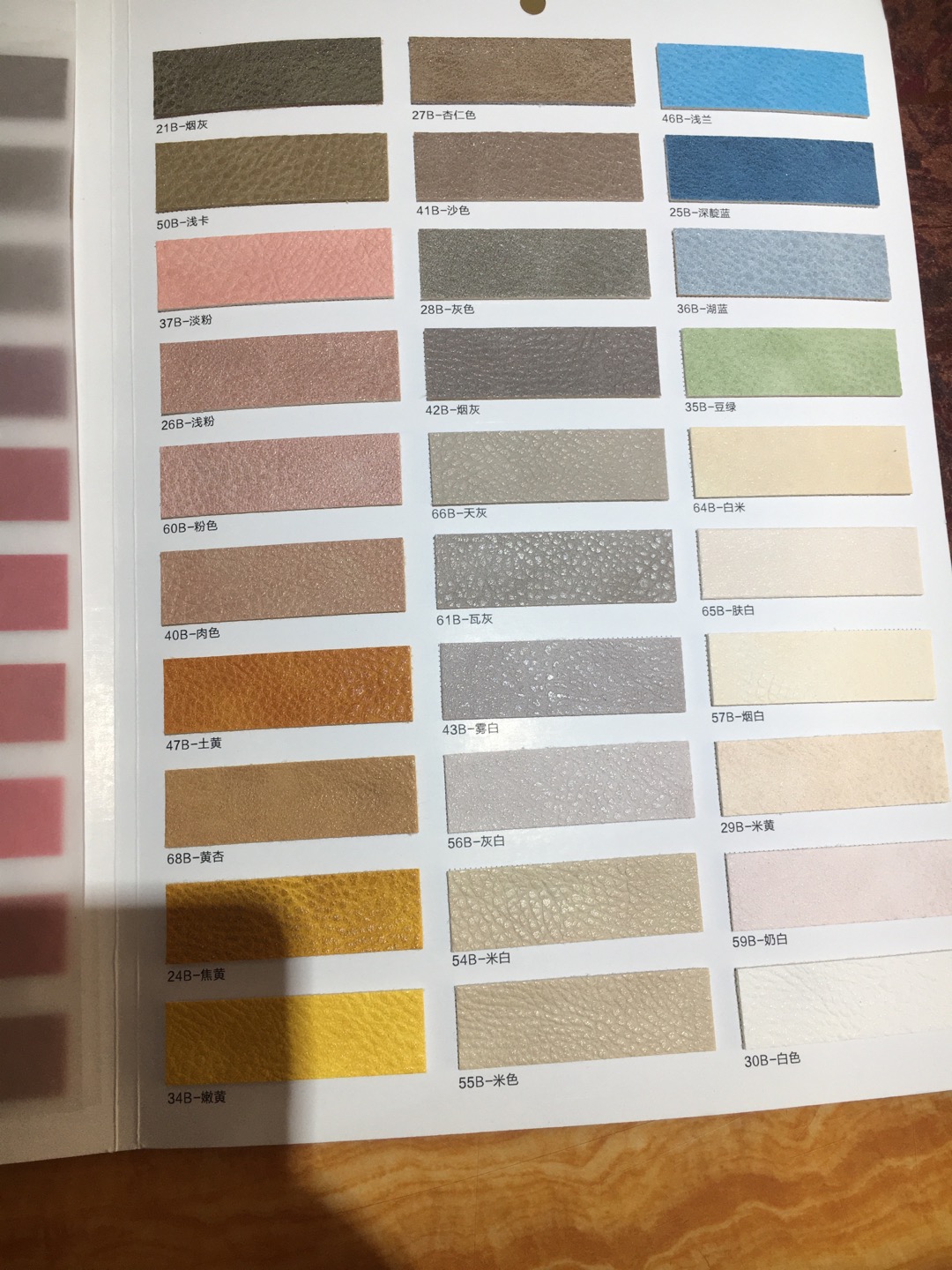 Zeus pu factory direct sales: 20 years of new luggage materials, decorative leather and transfer leather details Picture