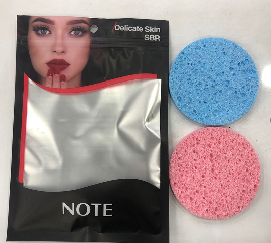 Wood pulp cotton cleaning sponge, skin-friendly cleansing wood pulp sponge details Picture