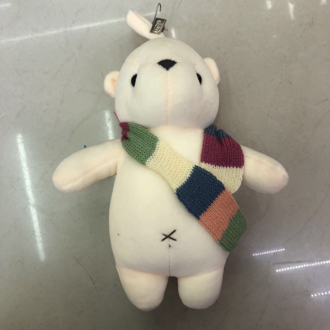 可爱围巾小熊公仔毛绒玩具熊熊玩偶小号布娃娃睡觉抱枕礼物