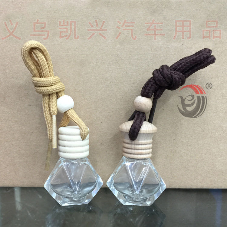 6ml汽车香水瓶挂件菱形瓶高透玻璃香薰瓶